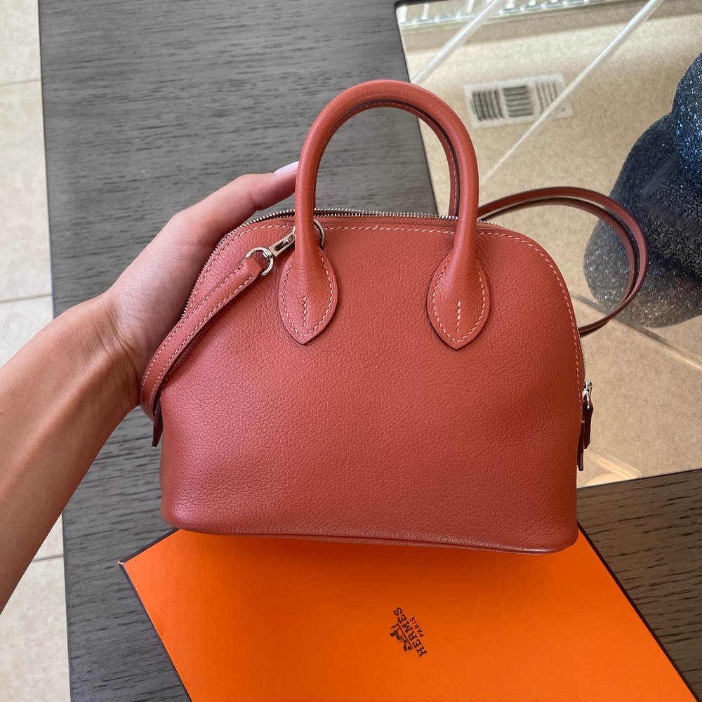 SOLD! Hermes mini blush bolide with phw